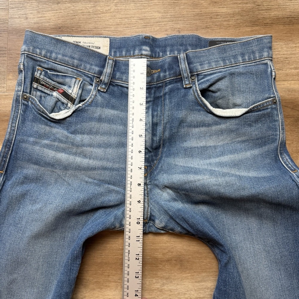 Diesel D-Strukt Jeans Men 32x34 Blue Slim Fit Stretch Italian Design Faded 009HN - Picture 12 of 15
